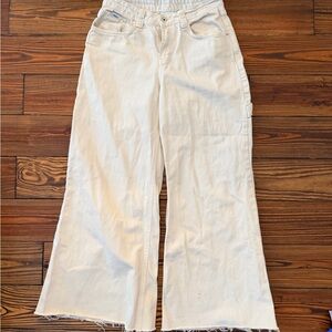 Elegant Cream Flare Jeans